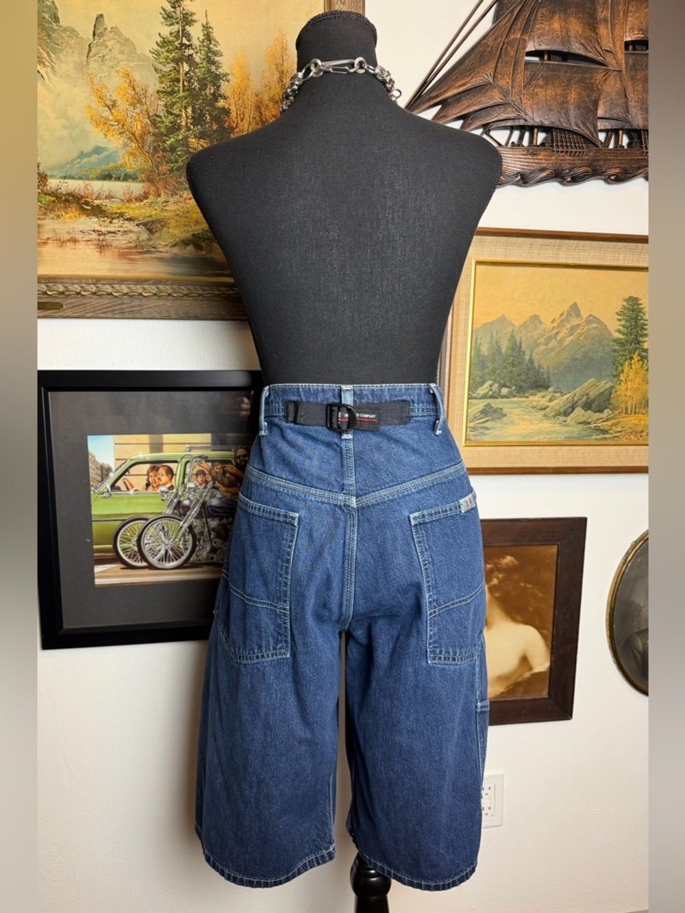 Y2K Ralph Lauren Polo Denim Carpenter Jorts  32 Waist